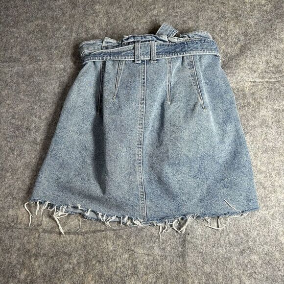 Free People We The Free Denim Skirt Womens 28 East Of Eden Light Wash Button Fly - Picture 5 of 7